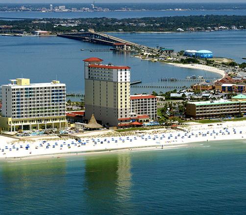 birds eye view of pensacola beach